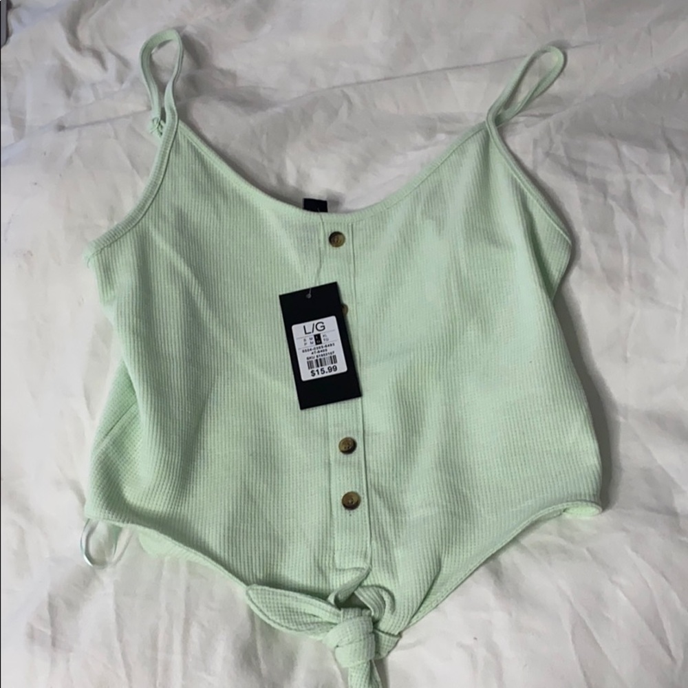 Teal crop top tank top, new with tags.Never worn!